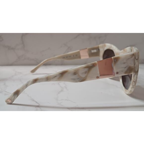 NEW Gwen Stefani L.A.M.B.  Tan & Cream Frame / Pink  Lens Women's Sunglasses - Picture 3 of 8